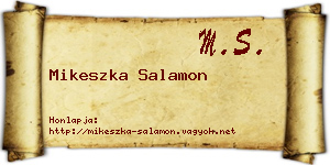 Mikeszka Salamon névjegykártya